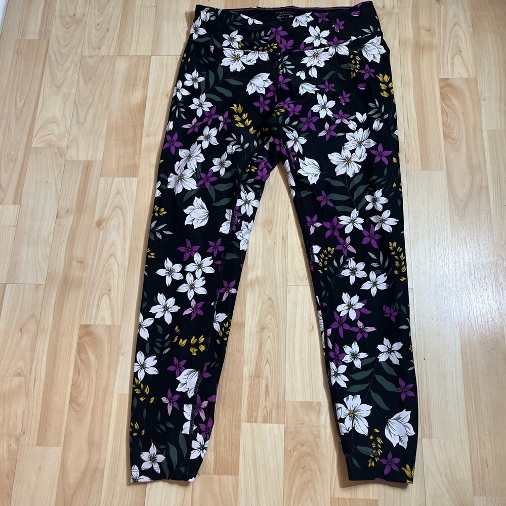 Calvin Klein Performance Women's Midnight Garden Printed Leggings Medium